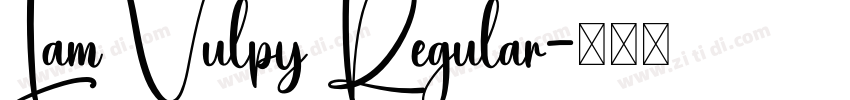 Lam Vulpy Regular字体转换